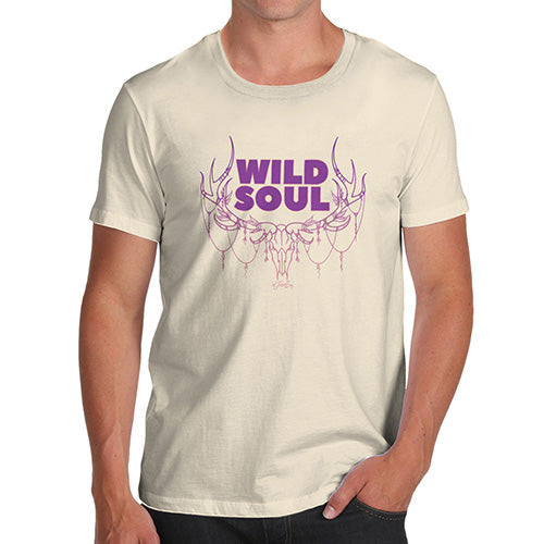 Funny Tee Shirts For Men Wild Soul Men's T-Shirt Large Natural