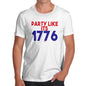 Funny T-Shirts For Men Party Like It's 1776 Men's T-Shirt X-Large White