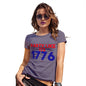 Funny Shirts For Women Party Like It's 1776 Women's T-Shirt X-Large Plum