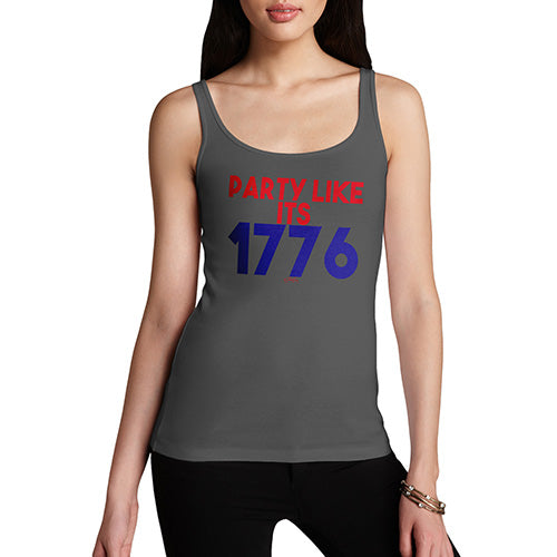 Funny Tank Top For Mum Party Like It's 1776 Women's Tank Top X-Large Dark Grey