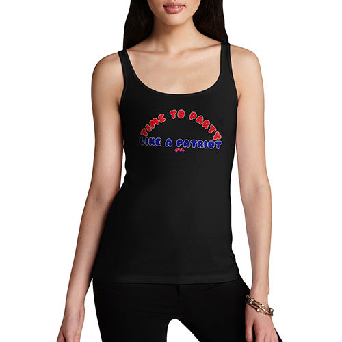 Womens Novelty Tank Top Christmas Party Like A Patriot Women's Tank Top X-Large Black