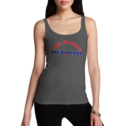 Funny Tank Top For Mom Party Like A Patriot Women's Tank Top X-Large Dark Grey