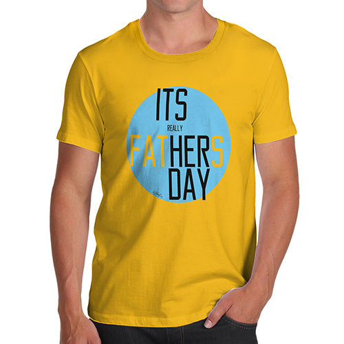 Funny Gifts For Men It's Really Her Day Men's T-Shirt X-Large Yellow