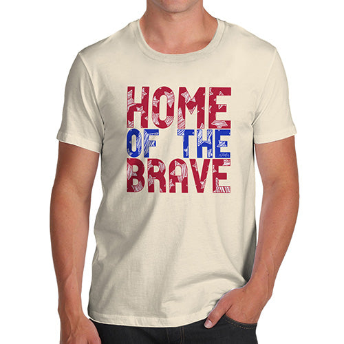 Funny T Shirts For Men Home Of The Brave Men's T-Shirt X-Large Natural