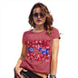 Womens Novelty T Shirt Home Of The Brave Women's T-Shirt X-Large Red