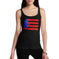 Womens Novelty Tank Top Hand Print USA 4th July Flag Women's Tank Top X-Large Black