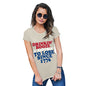 Womens Novelty T Shirt Christmas Drinkin' Booze & Refusin' To Lose Women's T-Shirt Small Natural