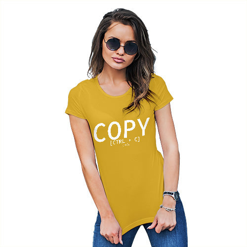 Funny Shirts For Women Copy CTRL + C Women's T-Shirt X-Large Yellow