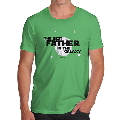 Funny Tshirts For Men Best Father In The Universe Men's T-Shirt Large Green