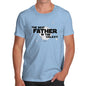 Funny T Shirts For Men Best Father In The Universe Men's T-Shirt Small Sky Blue