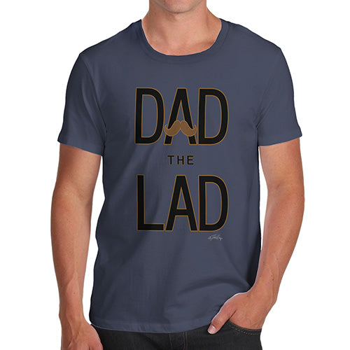 Funny Tshirts For Men Dad The Lad Men's T-Shirt X-Large Navy