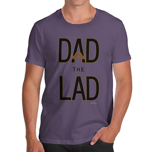 Funny T-Shirts For Men Dad The Lad Men's T-Shirt X-Large Plum