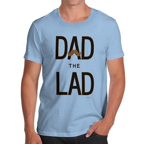Mens T-Shirt Funny Geek Nerd Hilarious Joke Dad The Lad Men's T-Shirt X-Large Sky Blue