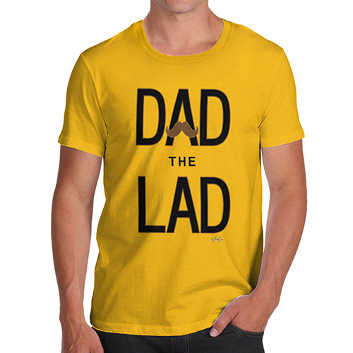 Funny Mens Tshirts Dad The Lad Men's T-Shirt X-Large Yellow