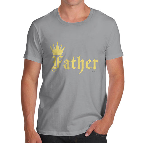 Funny Mens T Shirts King Father Men's T-Shirt X-Large Light Grey