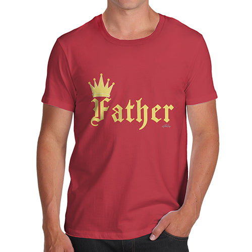 Funny Tee Shirts For Men King Father Men's T-Shirt X-Large Red