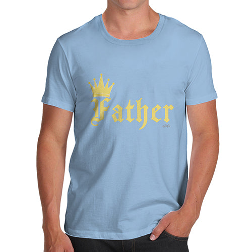Funny Mens Tshirts King Father Men's T-Shirt X-Large Sky Blue
