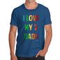 Novelty Tshirts Men I Love My 2 Dads Men's T-Shirt X-Large Royal Blue