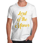 Funny Mens T Shirts Lord Of The Manor Men's T-Shirt X-Large White