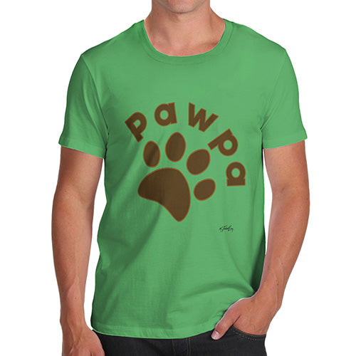 Mens Funny Sarcasm T Shirt Pawpa Papa Men's T-Shirt X-Large Green