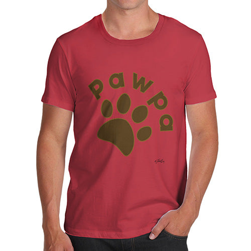 Novelty T Shirts For Dad Pawpa Papa Men's T-Shirt X-Large Red