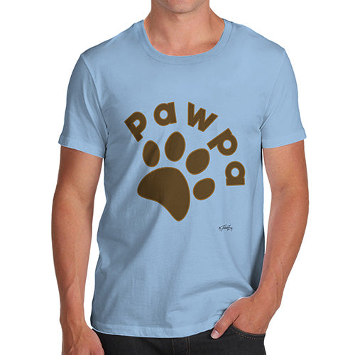Funny T-Shirts For Men Sarcasm Pawpa Papa Men's T-Shirt X-Large Sky Blue