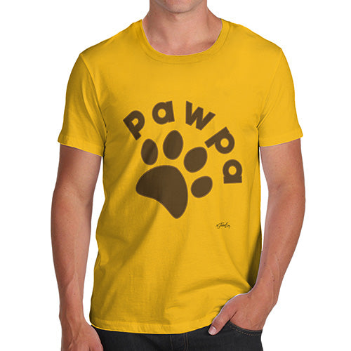 Funny Mens T Shirts Pawpa Papa Men's T-Shirt X-Large Yellow