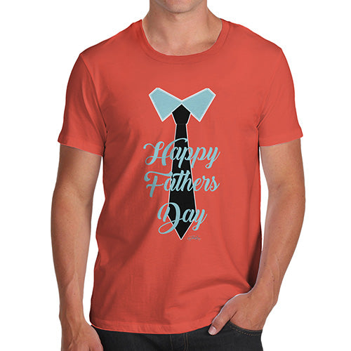 Funny Mens T Shirts Father's Day Shirt And Tie Men's T-Shirt X-Large Orange