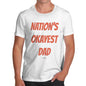 Funny Gifts For Men Nation's Okayest Dad Men's T-Shirt X-Large White