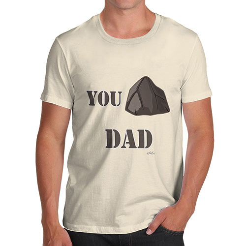 Funny Mens Tshirts You Rock Dad  Men's T-Shirt X-Large Natural