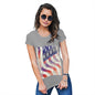 Funny T Shirts For Mum Declaration Of Independence USA Flag Women's T-Shirt Large Light Grey