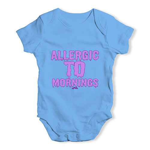 Allergic To Mornings Baby Unisex Baby Grow Bodysuit