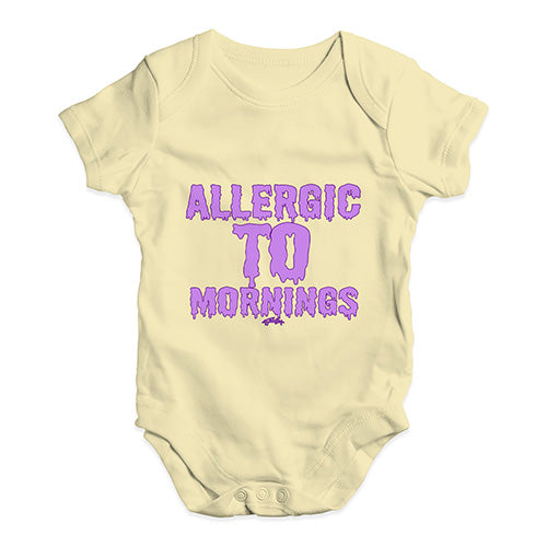 Allergic To Mornings Baby Unisex Baby Grow Bodysuit