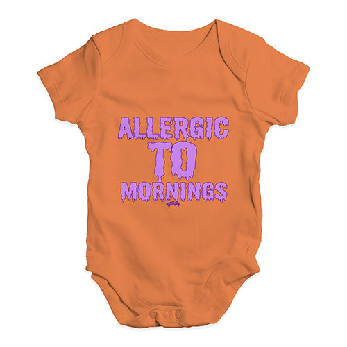 Allergic To Mornings Baby Unisex Baby Grow Bodysuit