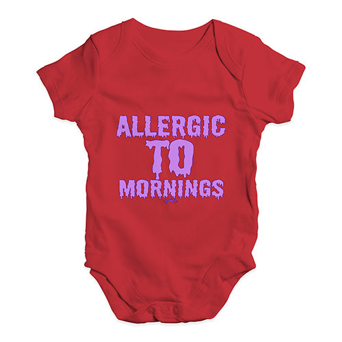 Allergic To Mornings Baby Unisex Baby Grow Bodysuit