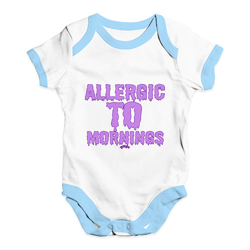 Allergic To Mornings Baby Unisex Baby Grow Bodysuit