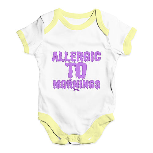 Allergic To Mornings Baby Unisex Baby Grow Bodysuit