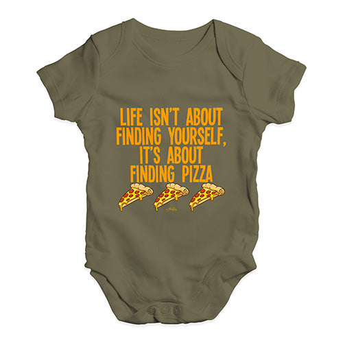 Life Is About Finding Pizza Baby Unisex Baby Grow Bodysuit