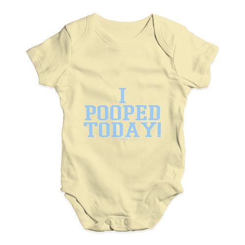 I Pooped Today! Baby Unisex Baby Grow Bodysuit