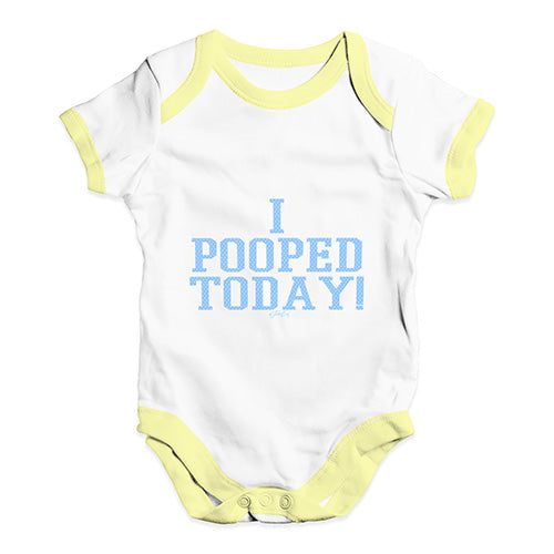 I Pooped Today! Baby Unisex Baby Grow Bodysuit