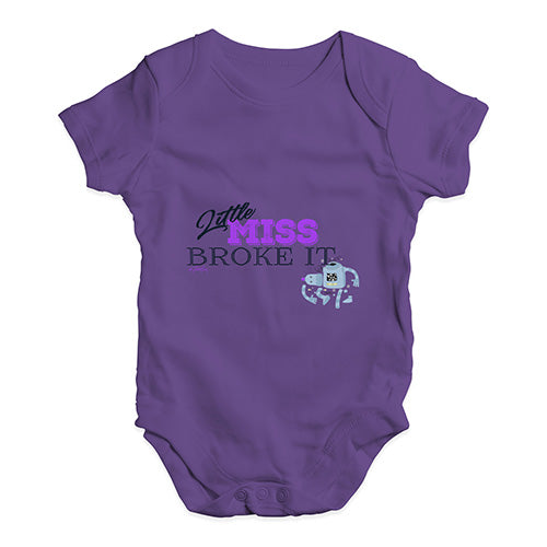 Little Miss Broke It Baby Unisex Baby Grow Bodysuit