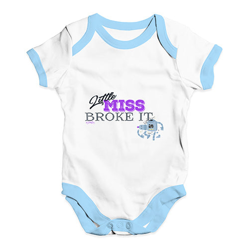 Little Miss Broke It Baby Unisex Baby Grow Bodysuit