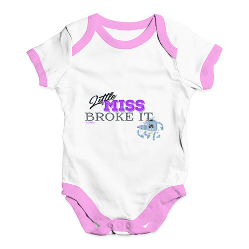 Little Miss Broke It Baby Unisex Baby Grow Bodysuit