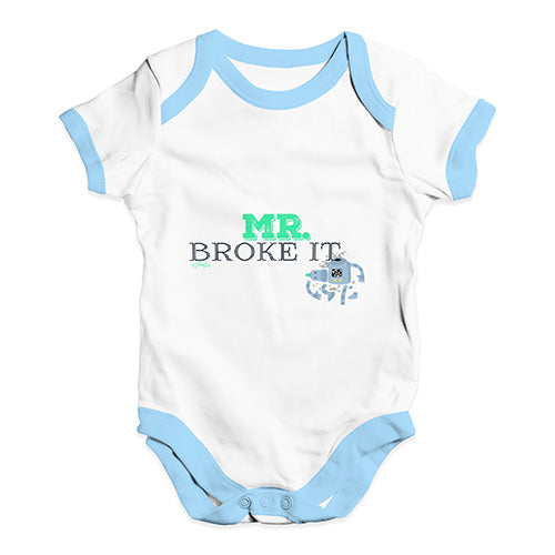 Mr Broke It Baby Unisex Baby Grow Bodysuit