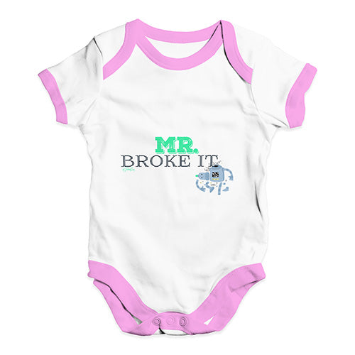 Mr Broke It Baby Unisex Baby Grow Bodysuit