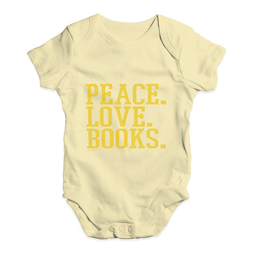 Peace Love Books Baby Unisex Baby Grow Bodysuit