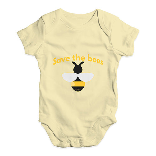 Save The Bees Baby Unisex Baby Grow Bodysuit