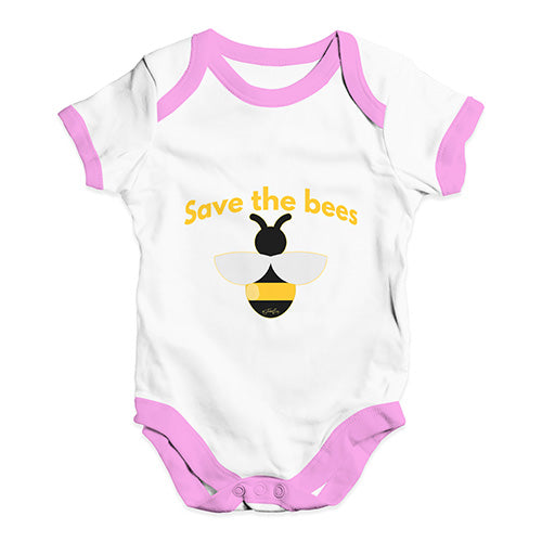 Save The Bees Baby Unisex Baby Grow Bodysuit