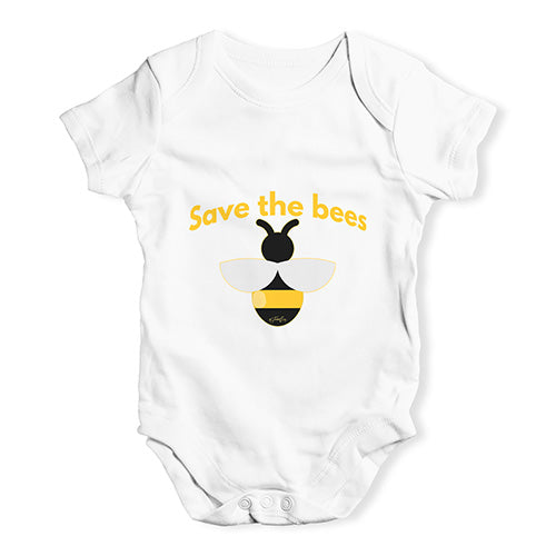 Save The Bees Baby Unisex Baby Grow Bodysuit