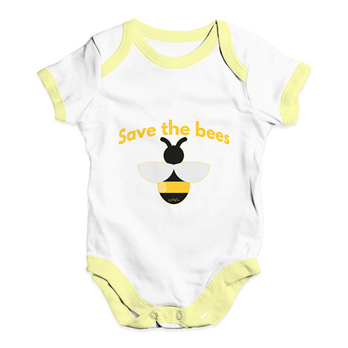 Save The Bees Baby Unisex Baby Grow Bodysuit